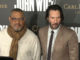 The Cast of the Matrix shows up at the John Wick 2 Premiere Laurence Fishburne and Keanu Reeves