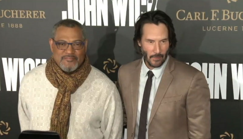 Laurence Fishburne and Keanu Reeves