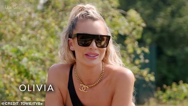 She's off: Olivia revealed that she was leaving Essex to be with her beau Bradley during Wednesday's episode