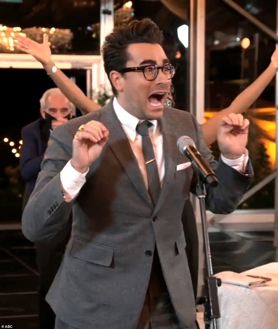 Surprised: Daniel, 37, won in the Writing In A Comedy Series category against Sam Johnson and Chris Marcil (What We Do In The Shadows), Tony McNamara (The Great), Stefani Robinson (What We Do In The Shadows), Michael Schur (The Good Place), Paul Simms (What We Do In The Shadows, and David West Read (Schitt's Creek)