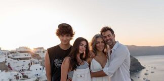 Cameron Mathison celebrates his 20th wedding anniversary with his wife Vanessa Cameron Mathison, wife Vanessa, and family in Greece