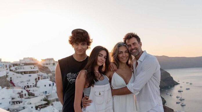 Cameron Mathison celebrates his 20th wedding anniversary with his wife Vanessa Cameron Mathison, wife Vanessa, and family in Greece