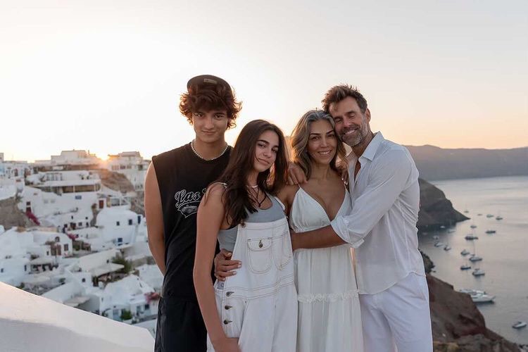Cameron Mathison, wife Vanessa, and family in Greece