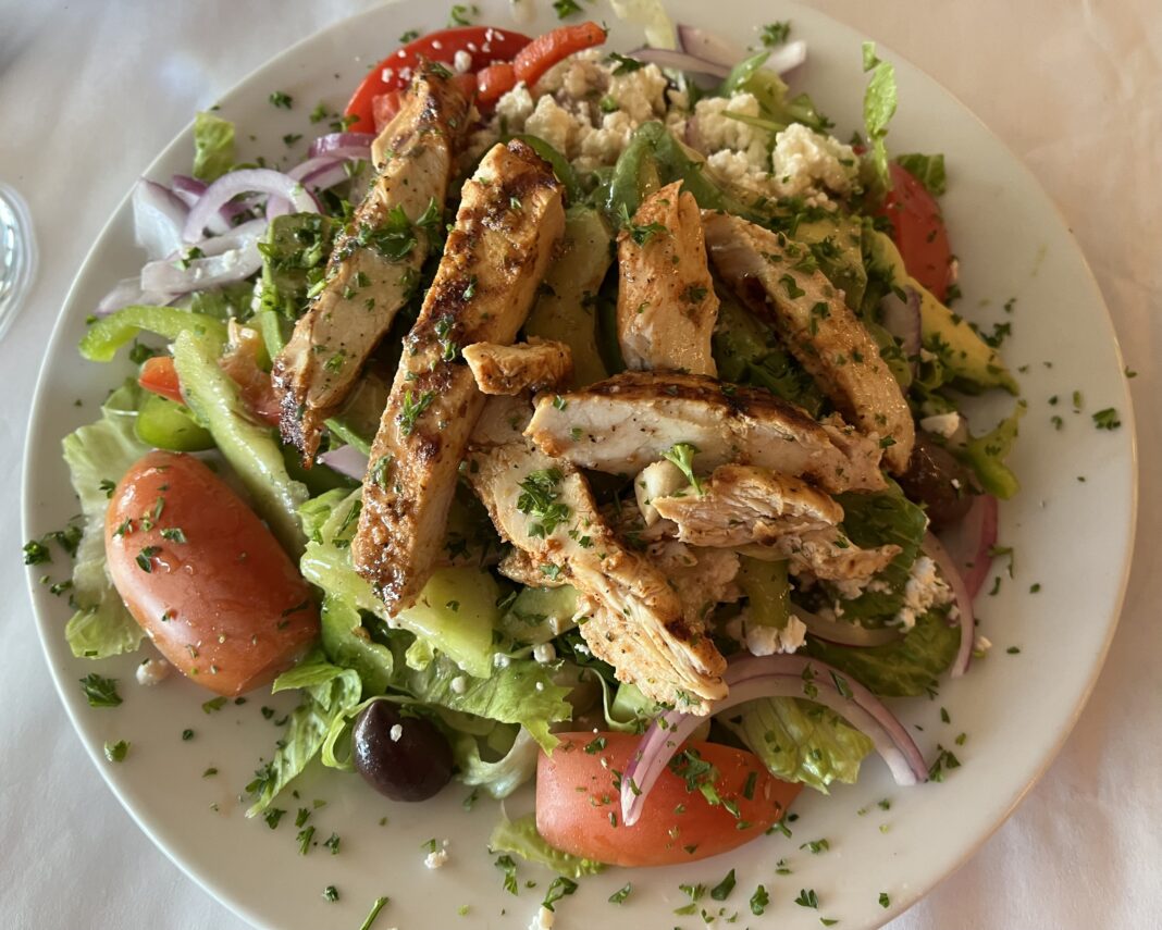The Blue Mediterranean Salad at The Great Greek