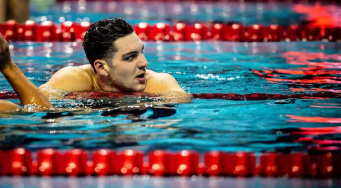 Jack Alexy wins the silver medal in the 100 meter freestyle at the 2023 World Championships American swimmer Jack Alexy