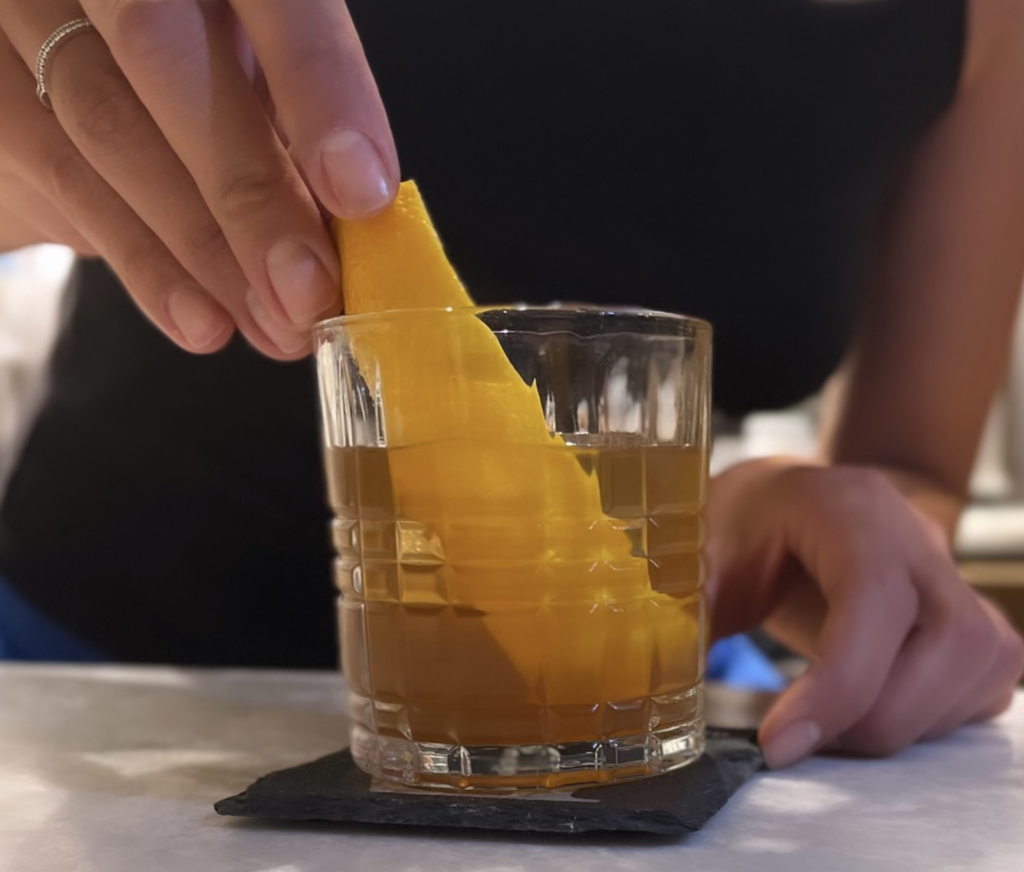 Umami'd Old Fashioned ready to be consumed (responsibly).
