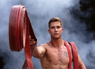 Australian Firefighters release 2024 Calendar, to support many charities American firefighter Caden Troy in the 2024 Australian Firefighters Calendar