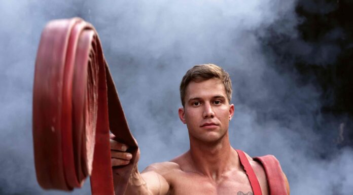 Australian Firefighters release 2024 Calendar, to support many charities American firefighter Caden Troy in the 2024 Australian Firefighters Calendar