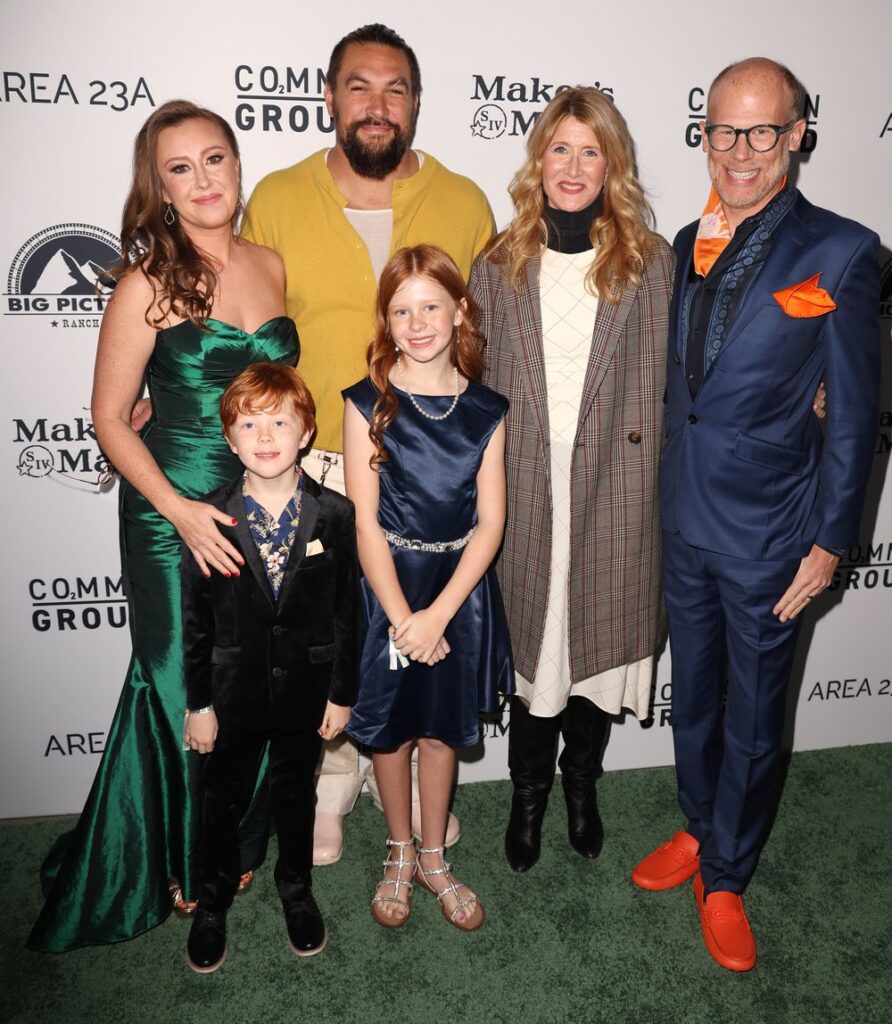 Rebecca Tickell, Jason Momoa, Lauren Dern, Josh Tickell and family