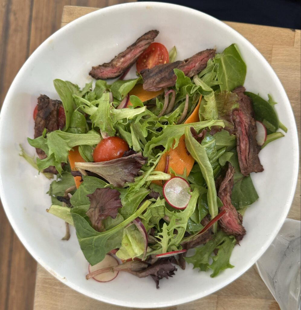 Market Salad at Pulperia with Skirt Steak