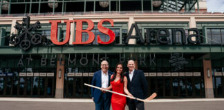 Jon Ledecky, Co-Owner, NHL's New York Islanders, actress and TV star, Danica McKellar, and Bill Abbott, President & CEO, Great American Media