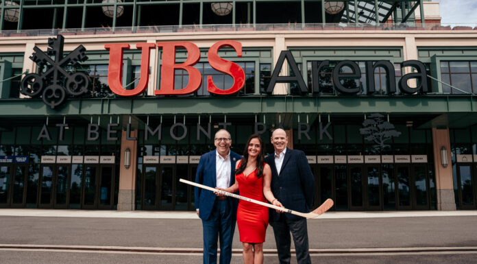 Great American Family to host its inaugural Christmas Festival at UBS Arena in New York Jon Ledecky, Co-Owner, NHL's New York Islanders, actress and TV star, Danica McKellar, and Bill Abbott, President & CEO, Great American Media