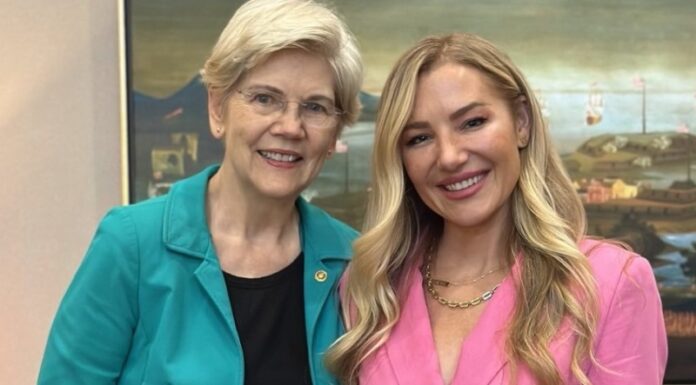 Wedding dress designer Hayley Paige Gutman testifies before Congress on noncompetes Senator Elizabeth Warren and Hayle Paige Gutman