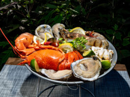 Psaraki is the quintessential Greek restaurant in Brooklyn to celebrate National Lobster Day Seafood Tower at Psaraki