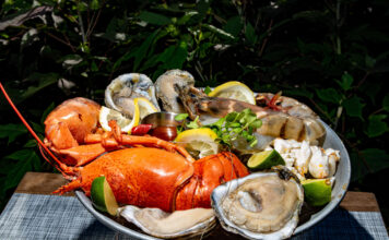 Psaraki is the quintessential Greek restaurant in Brooklyn to celebrate National Lobster Day Seafood Tower at Psaraki