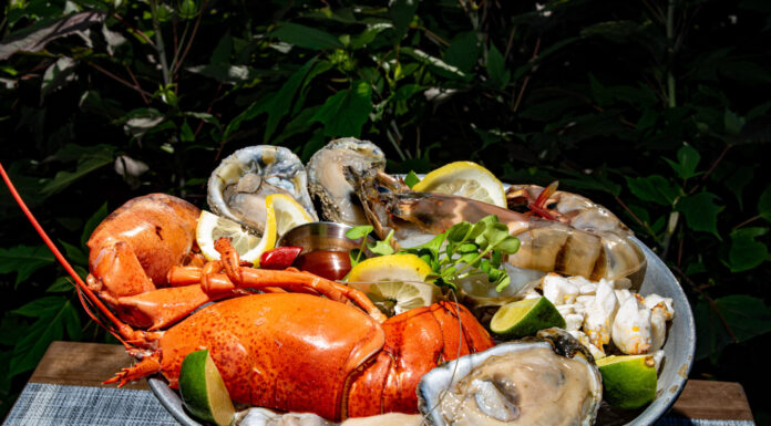 Psaraki is the quintessential Greek restaurant in Brooklyn to celebrate National Lobster Day Seafood Tower at Psaraki