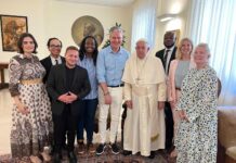 GLAAD President and CEO Sarah Kate Ellis reflects on the passing of Pope Francis Pope Francis, Sarah Kate Ellis and GLAAD staff