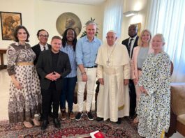 GLAAD President and CEO Sarah Kate Ellis reflects on the passing of Pope Francis Pope Francis, Sarah Kate Ellis and GLAAD staff