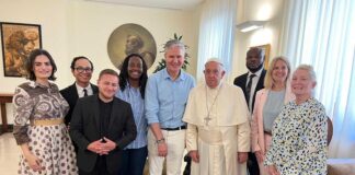 Pope Francis, Sarah Kate Ellis and GLAAD staff