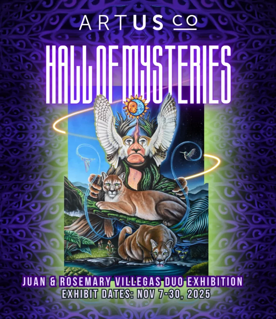 ArtUs Co, Austin's visionary art gallery, debuts its newest contemplative art exhibition 'Hall of Mysteries' on Friday November 7, 2025 at The Arboretum.