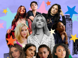 Where Dreams Begin: Teen Girls Step Into Their Future at Sunniefest Hello Sunshine's Sunniefest logo wall with Gen Z girls and speakers against a light purple gradient background