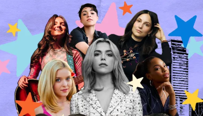 Where Dreams Begin: Teen Girls Step Into Their Future at Sunniefest Hello Sunshine's Sunniefest logo wall with Gen Z girls and speakers against a light purple gradient background