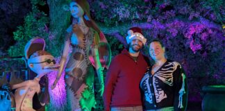 Why Alternative Fan Communities Find Identity in Tim Burton’s Nightmare Before Christmas’s Enduring Dual Holiday Appeal AR Media co-founders Andrew Rossow and Cassie Bilyeu attend Disney Tim Burton's Nightmare Before Christmas Light Trail in Austin, Texas at the LBJ Wildflower Center.