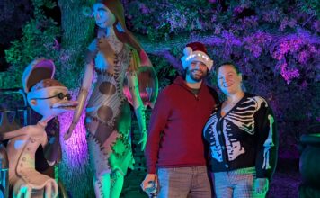 Why Alternative Fan Communities Find Identity in Tim Burton’s Nightmare Before Christmas’s Enduring Dual Holiday Appeal AR Media co-founders Andrew Rossow and Cassie Bilyeu attend Disney Tim Burton's Nightmare Before Christmas Light Trail in Austin, Texas at the LBJ Wildflower Center.