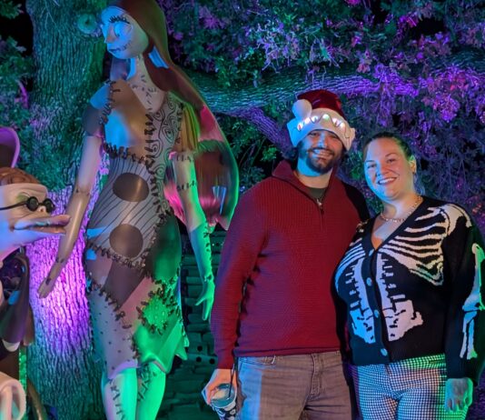 Why Alternative Fan Communities Find Identity in Tim Burton’s Nightmare Before Christmas’s Enduring Dual Holiday Appeal AR Media co-founders Andrew Rossow and Cassie Bilyeu attend Disney Tim Burton's Nightmare Before Christmas Light Trail in Austin, Texas at the LBJ Wildflower Center.