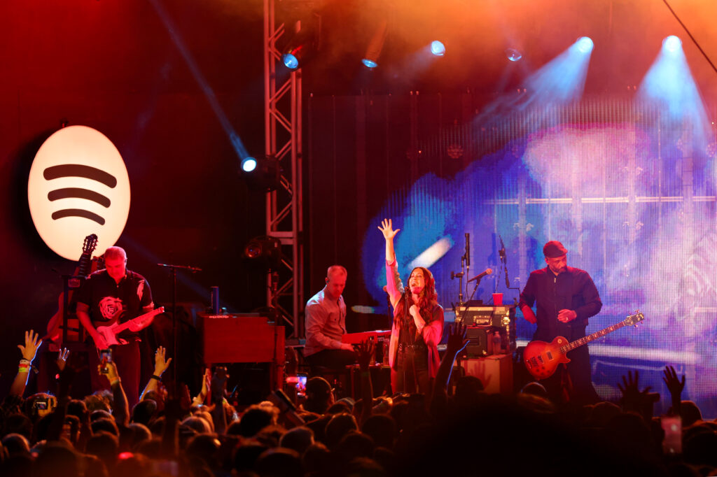Alanis Morissette takes the Spotify stage in Austin, Texas for SXSW 2026 in celebration of Spotify's 20th anniversary