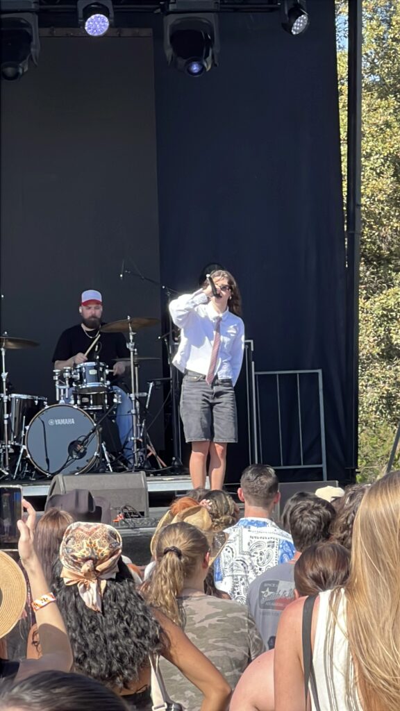 Jade LeMac photographed performing live at Coca-Cola's Sips & Sounds festival (Day 2) at Auditorium Shores during SXSW 2026