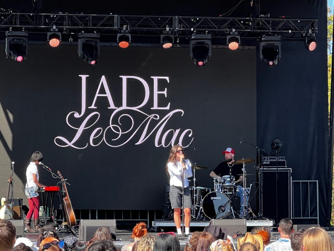 Jade LeMac performing live at Coca-Cola's Sips & Sounds festival (Day 2) at Auditorium Shores during SXSW 2026