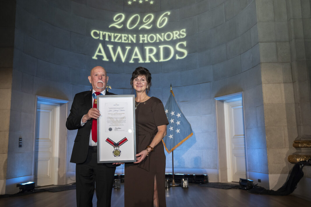 Scarlett Wactor accepting the award on Johnny's behalf Scarlett Wactor accepting the award on Johnny's behalf