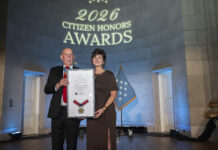 Johnny Wactor is posthumously honored by the Congressional Medal of Honor Society Scarlett Wactor accepting the award on Johnny's behalf