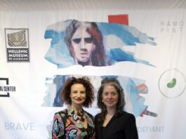 Angie Xidias talks about the #WeAreGreekWarriors social media campaign Photo Courtesy of the Hellenic Museum of Michigan