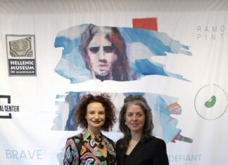 Angie Xidias talks about the #WeAreGreekWarriors social media campaign Photo Courtesy of the Hellenic Museum of Michigan
