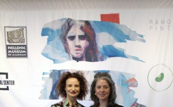 Angie Xidias talks about the #WeAreGreekWarriors social media campaign Photo Courtesy of the Hellenic Museum of Michigan