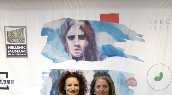 Angie Xidias talks about the #WeAreGreekWarriors social media campaign Photo Courtesy of the Hellenic Museum of Michigan