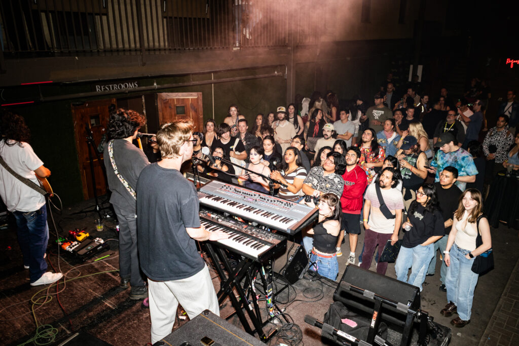 Flight By Nothing plays in front of a live standing crowd at the SPIN x Tipify Road to Austin showcase during SXSW 2026 in Austin, Texas.
