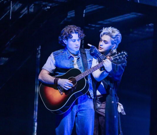 Review: ‘The Lost Boys’ musical takes flight on Broadway LJ Benet and Ali Louis Bourzgui in 'The Lost Boys' on Broadway
