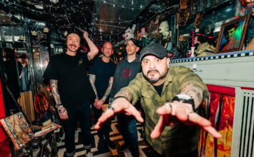 Chatting with rock band ME. at Amityville Music Hall in New York Rock band ME.