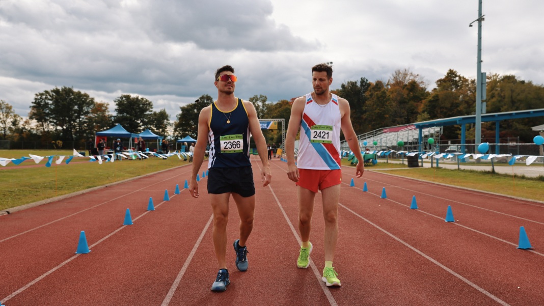 Robbie Amell and Kevin Claydon Robbie Amell and Kevin Claydon in 'Racewalkers'