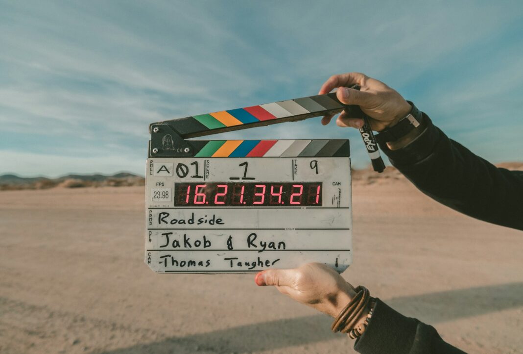Film camera on a Hollywood production set Film camera on a Hollywood production set