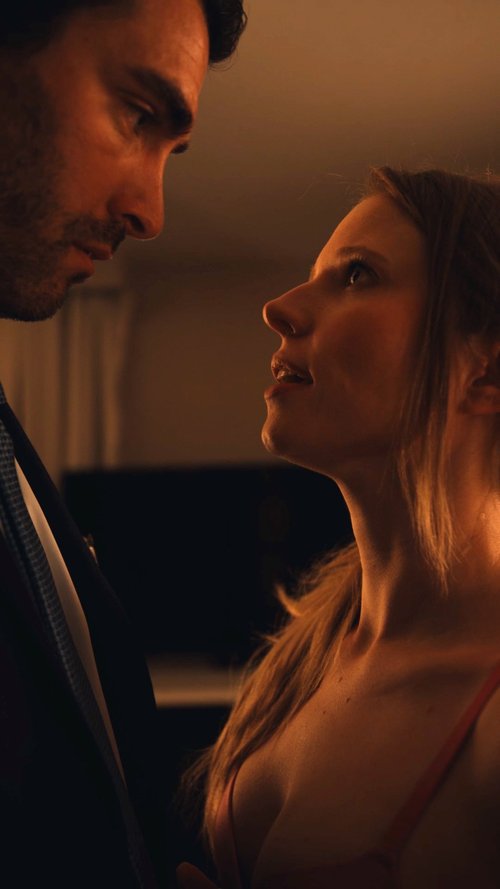 Sam Myerson and Nicole Mattox in 'Layover' Sam Myerson and Nicole Mattox in 'Layover'
