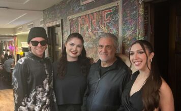 Review: Joanne Trattoria celebrates 15 years of dining and entertainment in New York Sam Wilson, Shaila Murdock, Joe Germanotta, and Grace Romanello